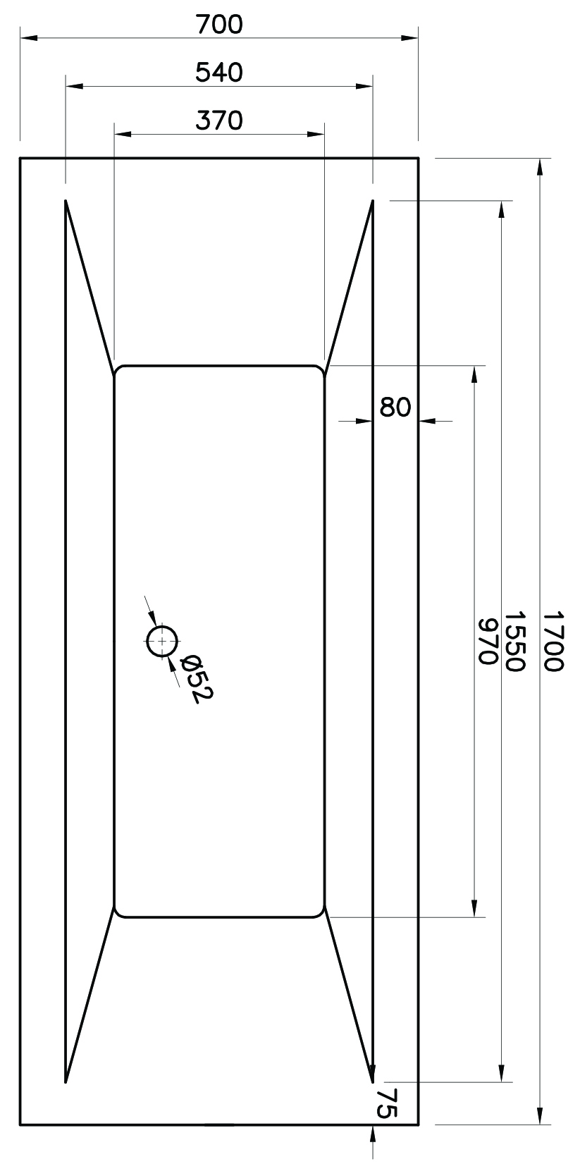 Arizona Double Ended Bath 1700 x 700mm 2 Arizona Double Ended Bath 1700 x 700mm - Image 2