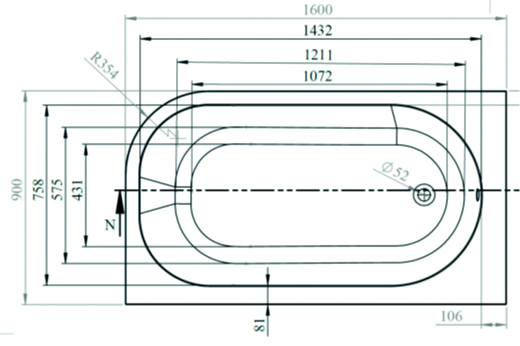 Kansas Offset Single Ended Bath and Panel 1700 x 725mm 3 Kansas Offset Single Ended Bath and Panel 1700 x 725mm - Image 3