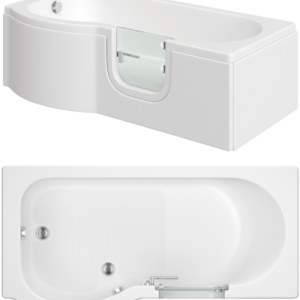 Concert (P shape) Easy Access Shower Bath