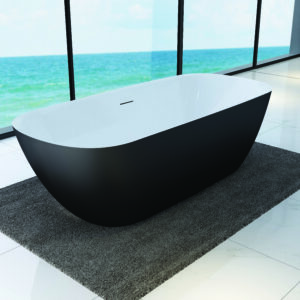 Seville 1800 x 800 Black Freestanding Bath