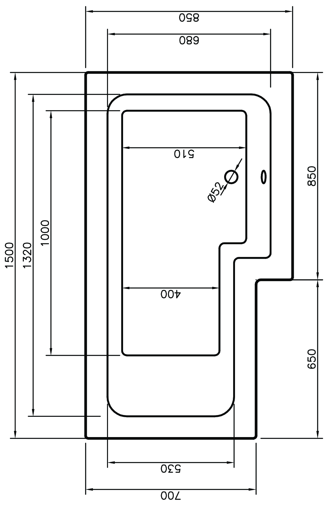 Vermont Shower Bath 1500 x 700mm or 1700 x 700mm 3 Vermont Shower Bath 1500 x 700mm or 1700 x 700mm - Image 3