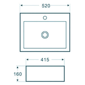 Moderna Countertop Basin