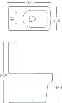 Cornell Rimless Comfort Height Close Coupled W/C 3 Cornell Rimless Comfort Height Close Coupled W/C - Image 3